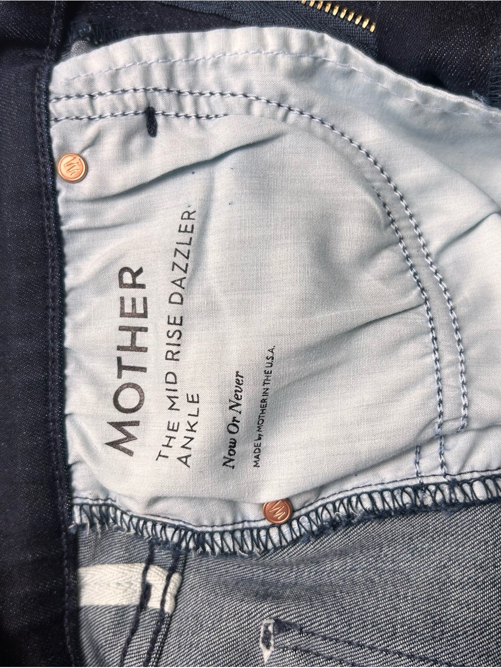 NWOT Mother The Mid Rise Dazzler Ankle - Picture 5 of 11